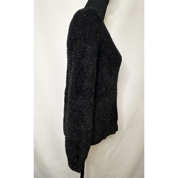 Soft Surrounding Ciara Sparkle Black Sweater Cozy Fluffy Women's Size XS NWT - Picture 4 of 9